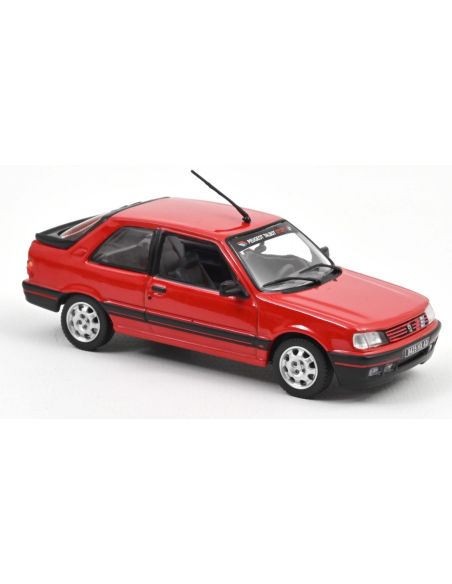 NOREV NV473911 PEUGEOT 309 GTI 1987 VALLELUNGA RED WITH DECO PTS 1:43 Modellino