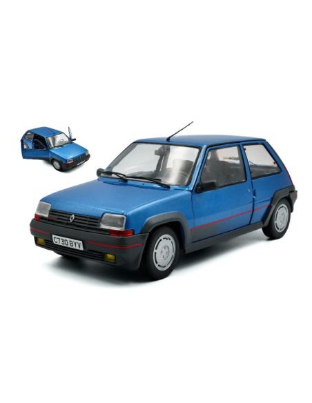 SOLIDO SL1810004 RENAULT R5 GT TURBO MK1 1985 ALPINE BLUE 1:18 Modellino