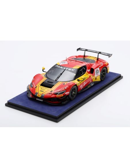 LOOKSMART LS18RC188 FERRARI 296 GT3 N.51 2nd 24H SPA 2024 ROVERA-RIGON-PIER GUIDI 1:18 Modellino