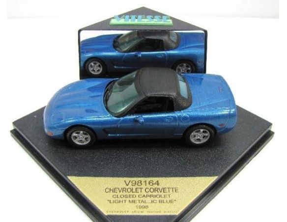 Vitesse V98164 CHEVR.CORVETTE 98 CHIUSA CABR.BLU Modellino