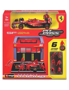 BBURAGO BU36862L DIORAMA PIT STOP 2024 SF-24 N.16 CHARLES...