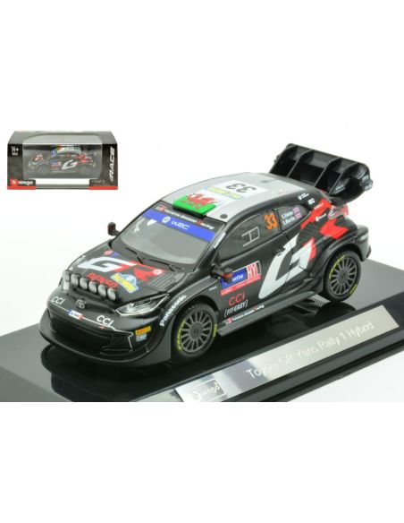 BBURAGO BU38316 TOYOTA YARIS WRC RALLY 1 HYBRID N.33 2024 EVANS-MARTIN 1:43 Modellino