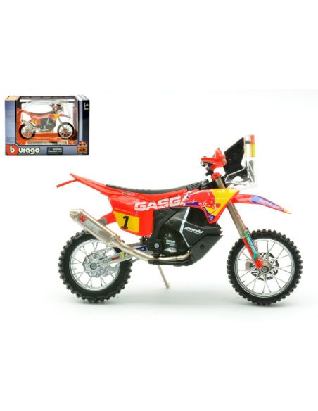 BBURAGO BU51091 KTM RX450F GAS GAS TEAM N.1 DAKAR RALLY 2023 1:18 Modellino
