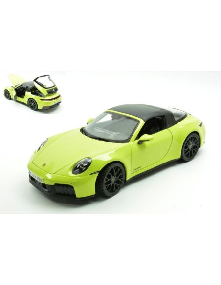 MAISTO MI31470Y PORSCHE 911 (992.2) TARGA 4 GTS HYBRID 2025 LIGHT YELLOW 1:18 Modellino