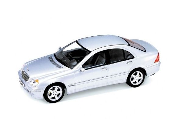 Welly WE1200 MERCEDES C CLASS 2002 SILVER 1:18 Modellino