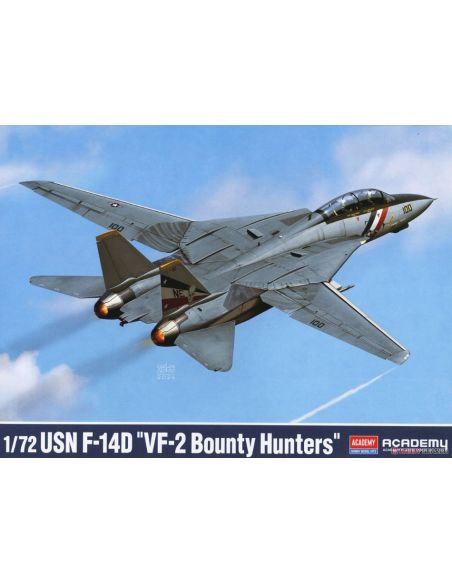 ACADEMY ACD12590 USN F-14D VF-2 BOUNTY HUNTERS KIT 1:72 Modellino