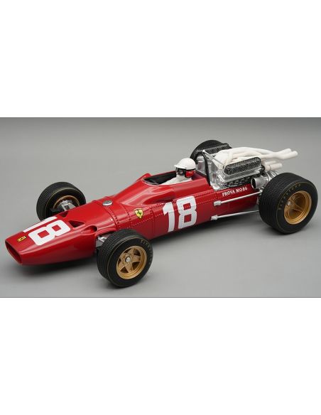 TECNOMODEL TMD18314A FERRARI 312 F1-67 N.18 MONACO GP 1967 L.BANDINI C/VETRINA E PILOTA 1:18 Modellino