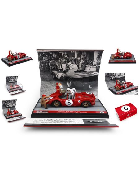 BRUMM BMS2509 FERRARI 330 P4 SPYDER N.6 6H BRANDS HATCH 1967 AMON-STEWART LIM.200 1:43 Modellino