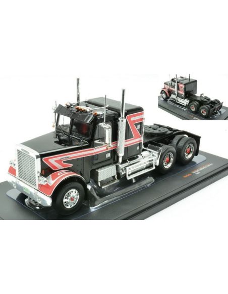 IXO MODEL TR218 FREIGHTLINER FLC 120 64 T 1977 BLACK/RED 1:43