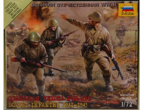 Zvezda Z6103 SOVIET INFANTRY 1941 KIT 1:72 Kit Figure Militari