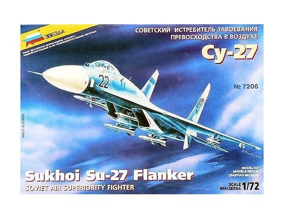 Zvezda Z7206 SUKHOI SU 27 KIT 1:72 Modellino