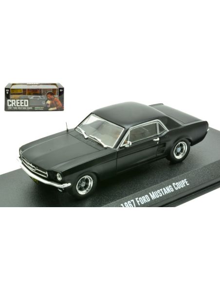 GREENLIGHT GREEN86615 FORD MUSTANG COUPE' 1967 CREED 2015 ADONIS CREED'S MATT BLACK 1:43 Modellino