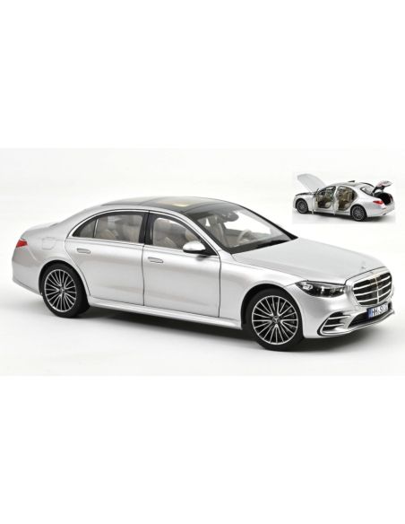 NOREV NV183805 MERCEDES-BENZ S-CLASS AMG-LINE 2021 BRILLANT SILVER 1:18 Modellino