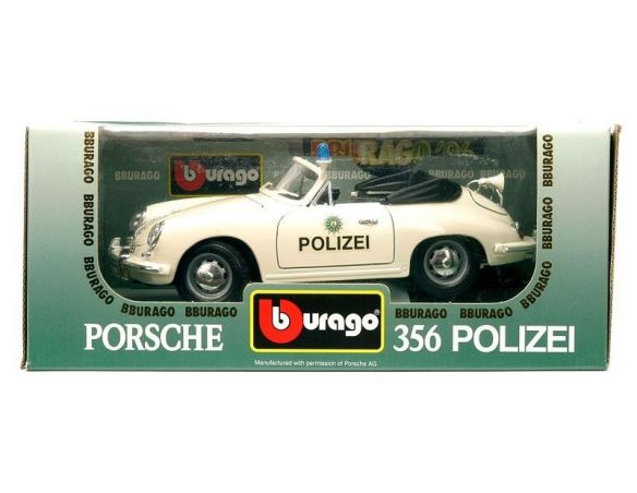 Bburago BU3331 PORSCHE 356 POLIZEI MADE IN ITALY 1:18 Modellino