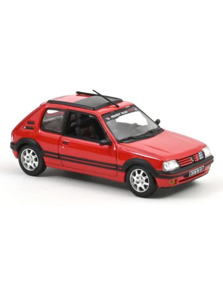 NOREV NV471751 PEUGEOT 205 GTI 1.9 1991 VALLELUNGA RED WITH PTS DECO 1:43 Modellino