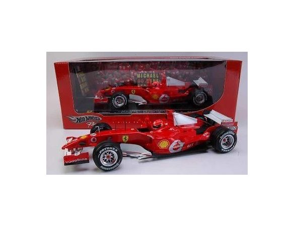 Hot Wheels HWM6713 FERRARI M.SCHUMACHER N.5 WINNER MONZA 2006 (90th WINS FERRARI) 1:18 Modellino