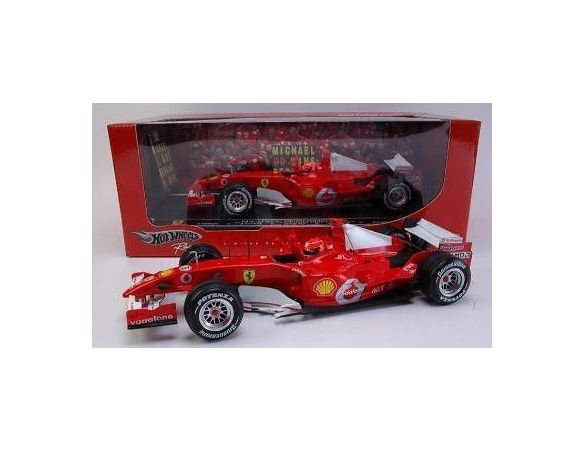 Hot Wheels HWM6713 FERRARI M.SCHUMACHER N.5 WINNER MONZA 2006 (90th WINS FERRARI) 1:18 Modellino