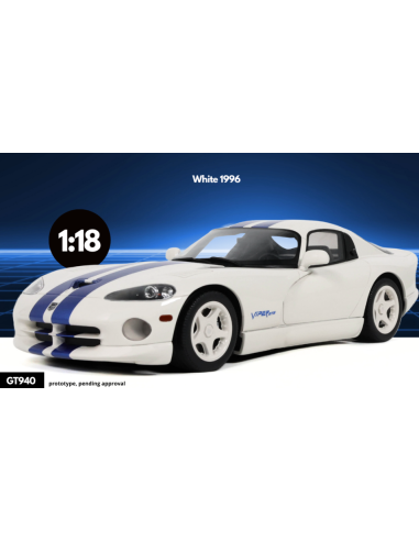 GT SPIRIT GT940 DODGE VIPER GTS 1996 WHITE 1:18...