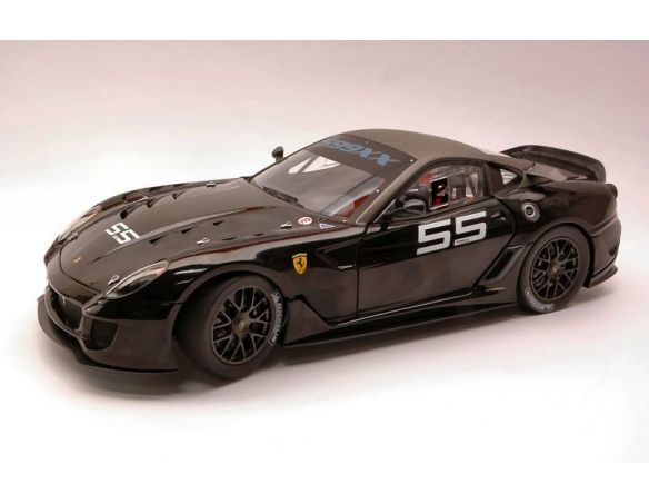 Hot Wheels T6252 FERRARI 599 XX BLACK 1:18 Modellino