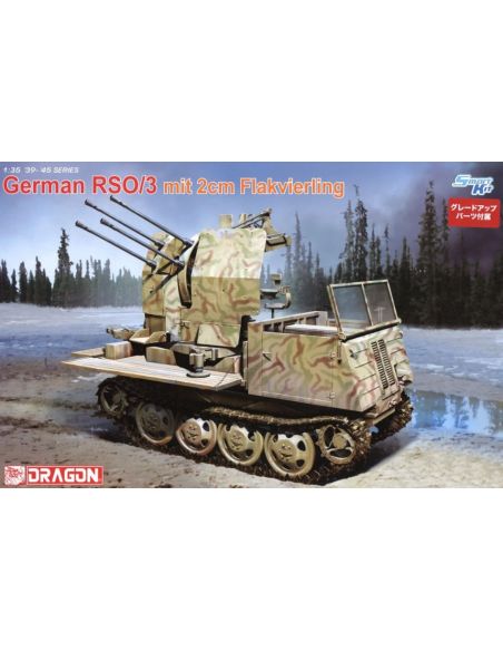 DRAGON D6934 GERMAN RSO/3 mit 2cm FLAKVIERLING KIT 1:35 Modellino