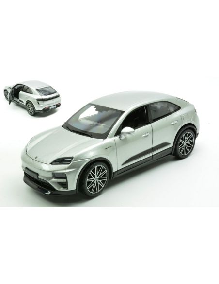 BBURAGO BU21114S PORSCHE MACAN TURBO ELECTRIC SILVER 1:24 Modellino