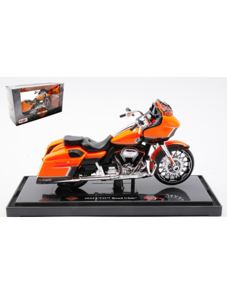 MAISTO MI23106 HARLEY DAVIDSON CVO ROAD GLIDE 2022 ORANGE 1:18 Modellino