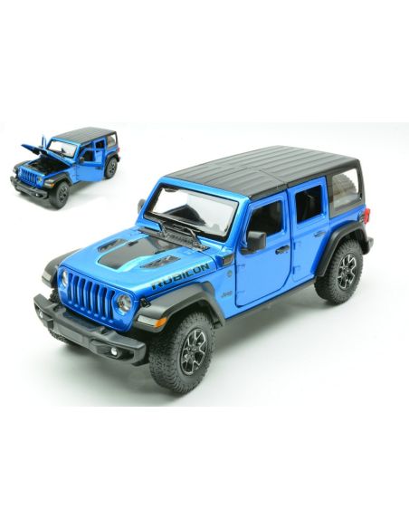RASTAR RAT64610BL JEEP WRANGLER RUBICON 4xe BLUE 1:24 Modellino