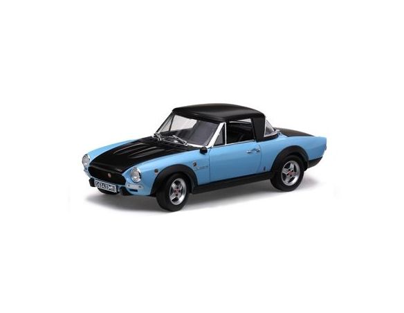 SunStar SS4928 FIAT 124 SPIDER CSA 1972 AZUR/BLACK 1:18 Modellino