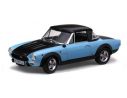 SunStar SS4928 FIAT 124 SPIDER CSA 1972 AZUR/BLACK 1:18 Modellino