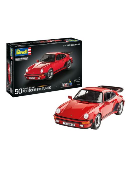 REVELL RV05634 PORSCHE 911 TURBO 50th ANNIVERSARY GIFT SET KIT 1:24 Modellino