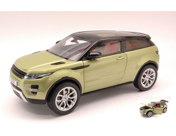 Welly WE4691 RANGE ROVER EVOQUE 2011 LIGHT METALLIC GREEN 1:18 Modellino