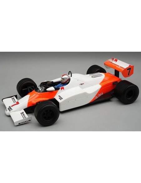 TECNOMODEL TMD18402D MCLAREN MP4/1C N.7 MONACO GP 1983 J.WATSON (RAIN TYRES) W/DRIVER 1:18 Modellino