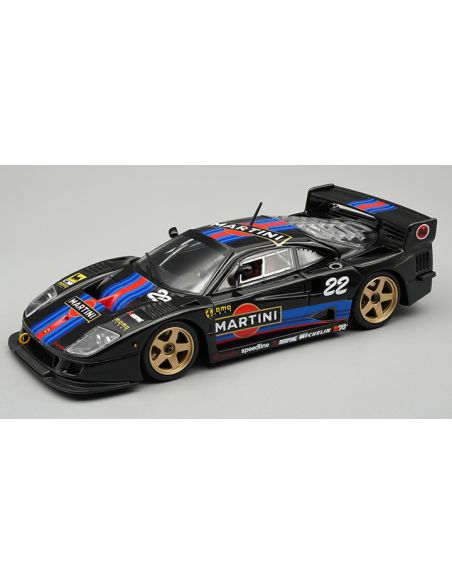 TECNOMODEL TMD4367F FERRARI F40 LM 1996 BLACK MARTINI/BLACK WHEELS 1:43 Modellino