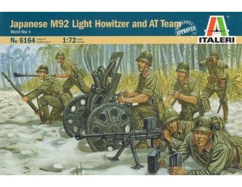 Italeri IT6164 JAPANESE M92 LIGHT HOWITZER & AT TEAM  KIT 1:72 Modellino