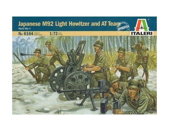 Italeri IT6164 JAPANESE M92 LIGHT HOWITZER & AT TEAM  KIT 1:72 Modellino