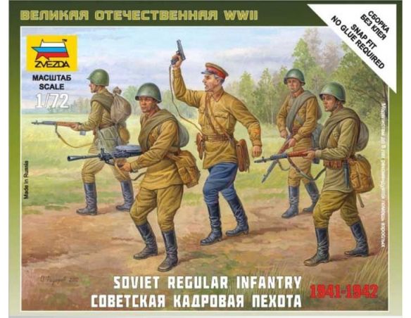 Zvezda Z6179 SOVIET REGULAR INFANTRY KIT 1:72 Modellino