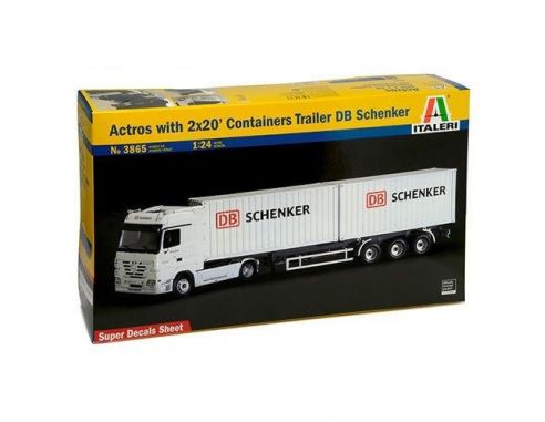 Italeri IT3865 MERCEDES ACTROS W/CONTAINER 20 SCHENKER KIT 1:24 Modellino