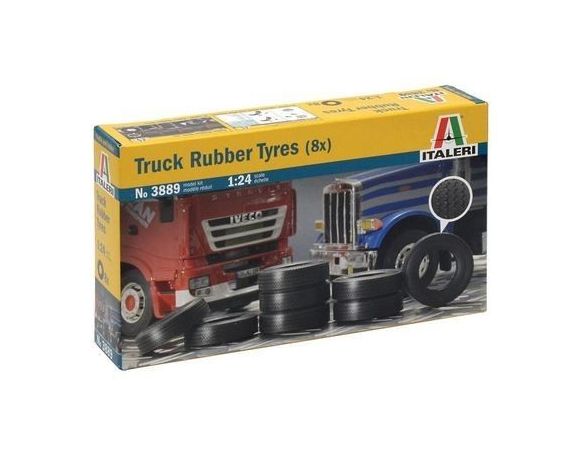 Italeri IT3889 GOMME PER MOTRICE CAMION 8 Pz.KIT 1:24 Modellino