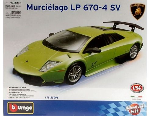 Bburago BU25096 LAMBORGHINI MURCIELAGO LP 670-4 SV 2009 KIT 1:24 Modellino