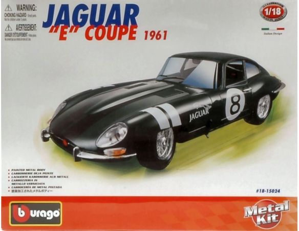 Bburago BU15024 JAGUAR E COUPE' 1961 KIT 1:18 Modellino