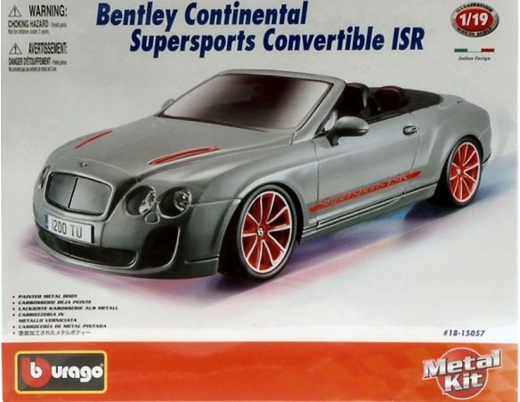 Bburago BU15057 BENTLEY CONTINENTAL SUPERSPORT CONVERTIBLE ISR 2010  KIT 1:18 Kit Auto