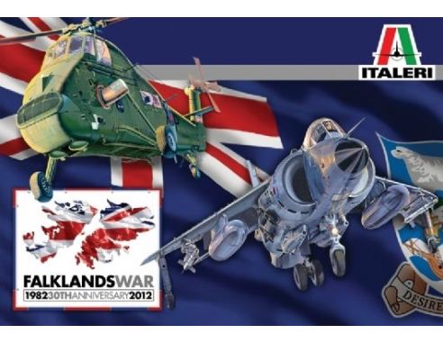 Italeri IT1329 WESSEX UH.5/SEA HARRIER FRS.1 30^ FALKLAND KIT 1:72 Modellino