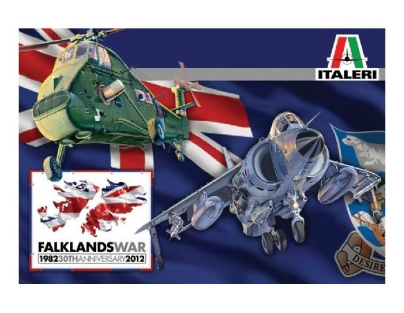 Italeri IT1329 WESSEX UH.5/SEA HARRIER FRS.1 30^ FALKLAND KIT 1:72 Modellino