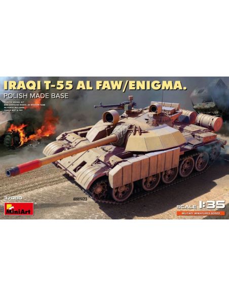 MINIART MIN37080 IRAQI T-55 AI FAW/ENIGMA POLISH MADE BASE KIT 1:35 Modellino