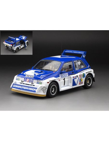 SUNSTAR SS5544 MG METRO 6R4 N.1 WINNER MANX INTERNAT. RALLY 1986 T.POND-R.ARTHUR 1:18 Modellino