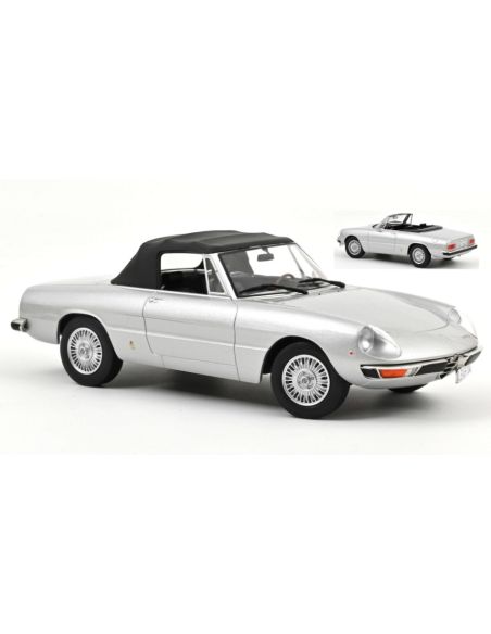 NOREV NV187884 ALFA ROMEO 2000 SPIDER 1973 SILVERGREY METALLIC 1:18 Modellino