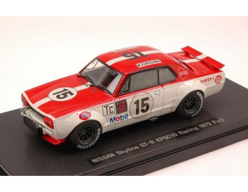 Ebbro EB44138 NISSAN SKYLINE GT-R N.15 FUJI 1972 M.KUROSAWA 1:43 Modellino
