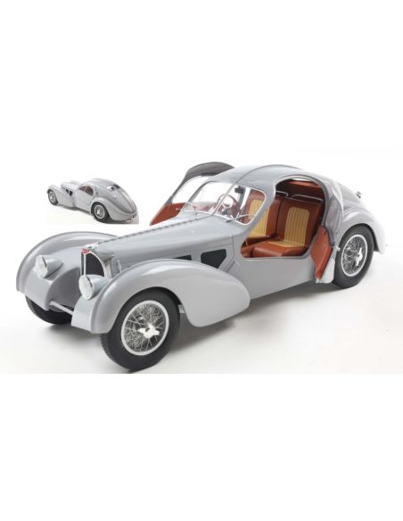 SOLIDO SL1802106 BUGATTI ATLANTIC TYPE 57 SC1937 MATT SILVER 1:18 Modellino