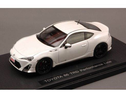 Ebbro EB44875 TOYOTA 86 TRD PERFORMANCE LINE WHITE PEARL 1:43 Modellino