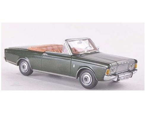 Neo Scale Models NEO45905 FORD TAUNUS (P7b) 26M CONVERTIBLE 1970 DARK GREEN 1:43 Modellino